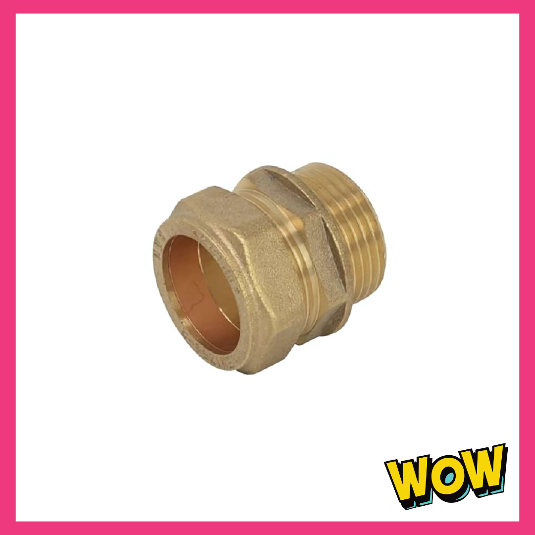 3/4" male x 28mm compression adapter (pair)